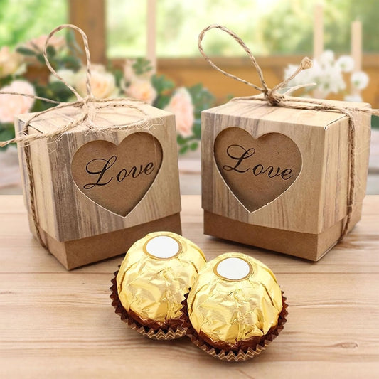 VGOODALL Small Gift Boxes, Party Favor Boxes, 2 x 2 x 2 Inches 50 Pack for Guests Bridal Baby Shower Anniversary Birthday Party Decorations