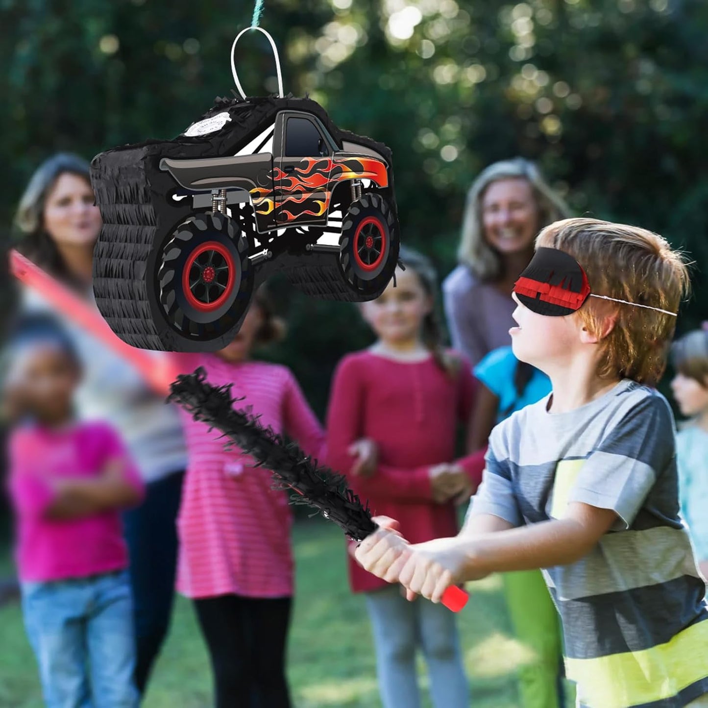 Hooqict Mexican Pinata with Blindfold and Bat Stick Party Pinata for Fiesta Carnival Cinco de Mayo Decorations Kids Adults Mexican Party Games Birthday Party Supplies