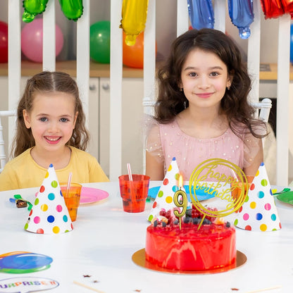 10-Piece Number Birthday Candles - Glitter Cake Toppers for Birthday & Wedding Parties