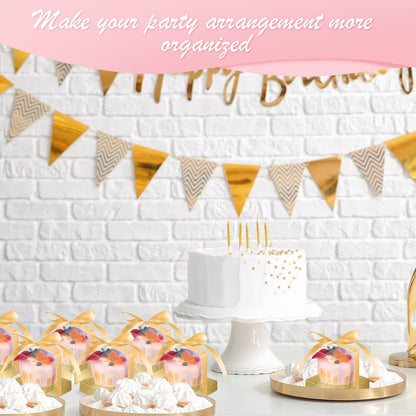 Thenshop 50 Pcs Clear Cupcake Boxes Individual 3.5 Inch Plastic Single Cupcake Containers Boxes with Inserts and Ribbon Individual Cake Storage Holders for Cake Kitchen(Dark Blue)