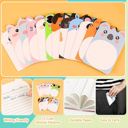 BESARME 24 Packs Mini Notebooks for Kids, Cute Animal Small Pocket Notepads Lined Mini Journal Easter Basket Stuffers Classroom Prizes Gifts Birthday Party Favors