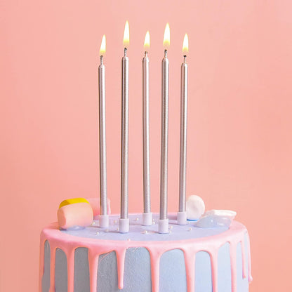 PHD CAKE Champagne Gold Long Thin Metallic Birthday Candles, Cake Candles, Birthday Parties, Wedding Decorations, Party Candles