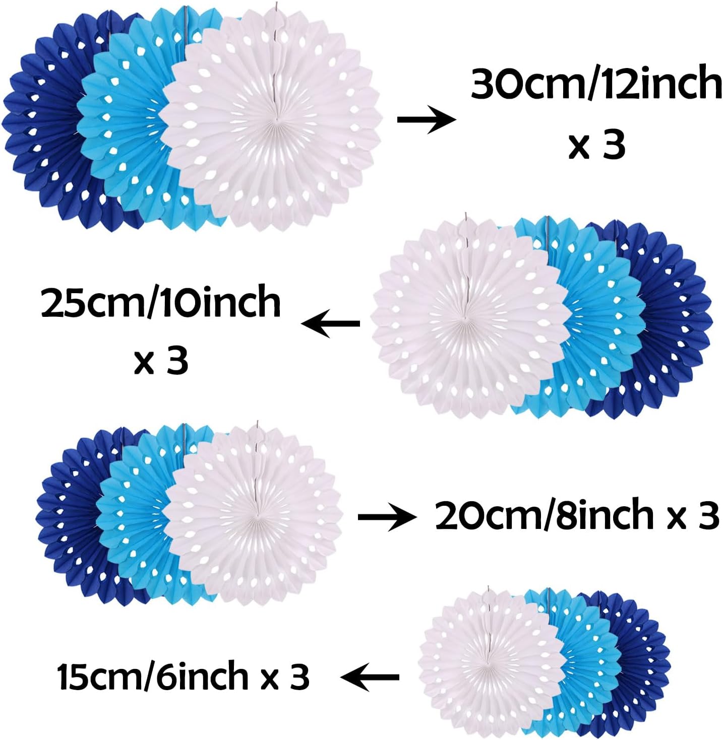 ZOOYOO Hanging Paper Fans Party Decorations,12 Pcs Pastel Rainbow Honeycomb Round Fans,Ceiling Decor for Easter,Wedding,Birthday,Summer Day Party Backdrop
