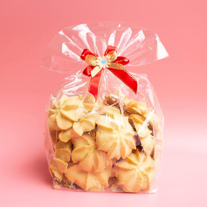 Gusseted Flat Bottom Cellophane Bags with Paper Insert 50Pcs 4x2x8 Inches Smore Bags