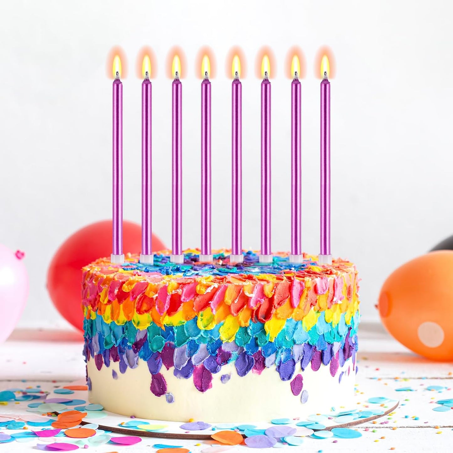 BEAN LIEVE 30-Count Champagne Gold Long Thin Metallic Birthday Candles, Cake Candles, Birthday Parties, Wedding Decorations, Party Candles, Cake Decorations