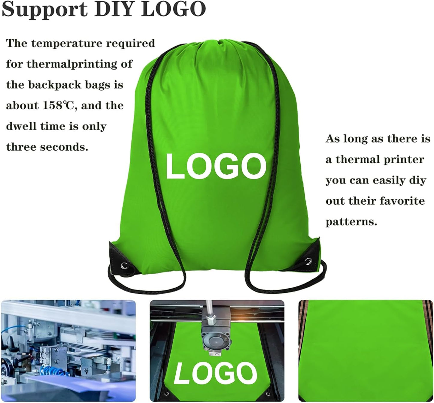20 Colors Drawstring Backpack Bags Sack Pack Cinch Tote Sport Storage Polyester Bag for Gym Traveling