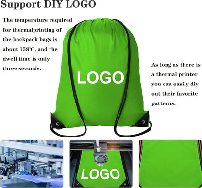 20 Colors Drawstring Backpack Bags Sack Pack Cinch Tote Sport Storage Polyester Bag for Gym Traveling