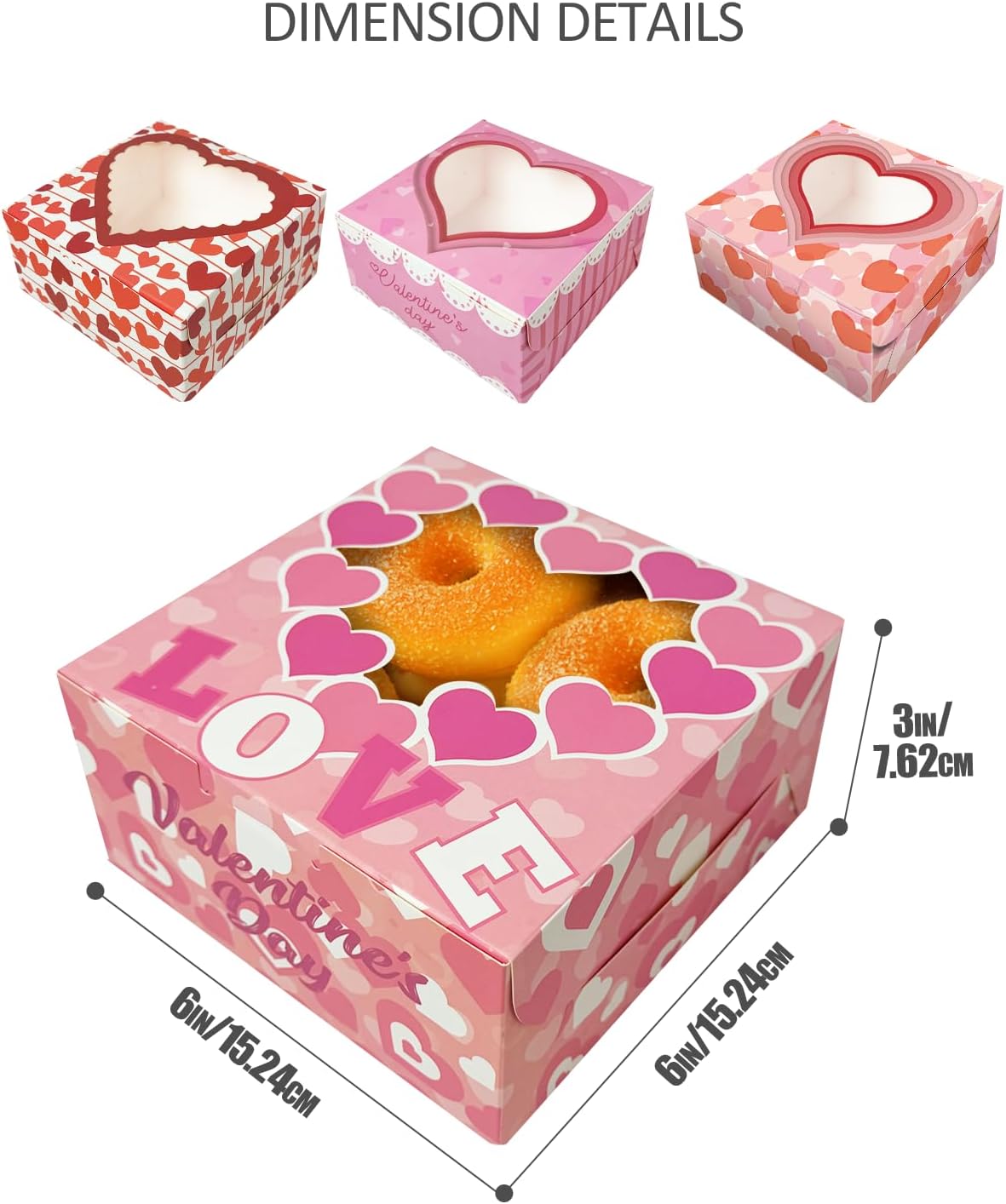 Bakepacker Brown 30-Packs Bakery Boxes with Window 6x6x3 inches Thick & Sturdy Macaroon Pastry Boxes Cookie Boxes for Bakerys