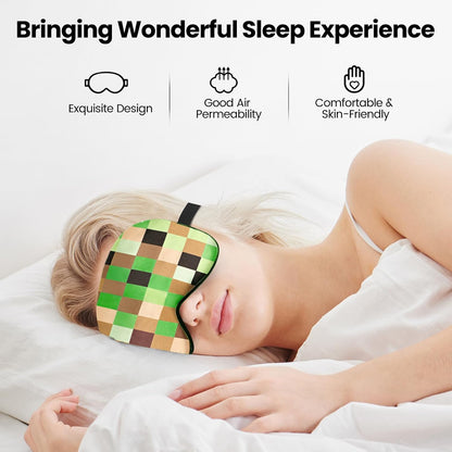 2 Pcs Sleep Mask for Kids Boys, Silk Eye Covers for Sleeping, Adjustable Strap & Light Blocking Design, Adult Children's Bedtime Blindfold for Travel and Home Use (Funny Eye)