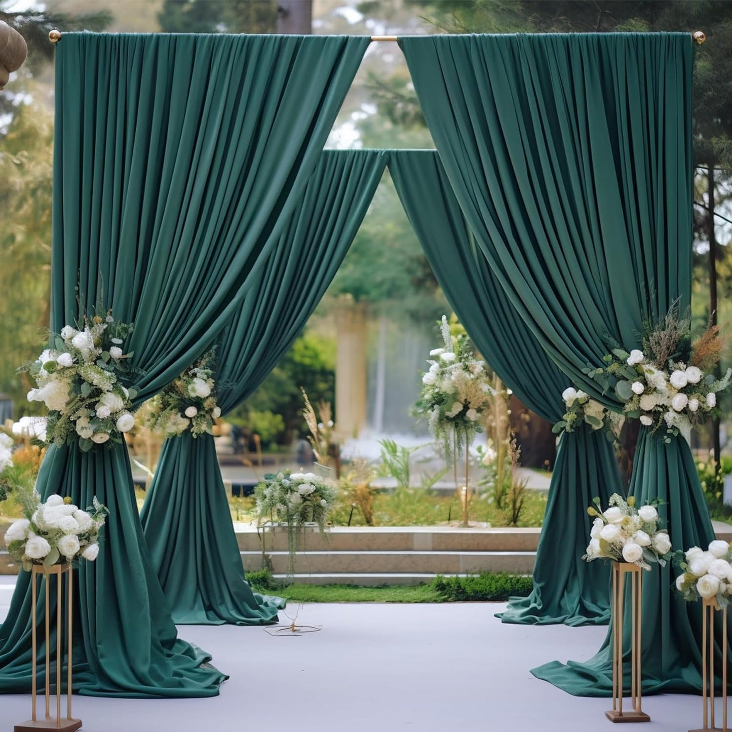 10ftx10ft Black Backdrop Curtains for Weddings Parties, Wrinkle Free 2 Panels Silky Polyester Photo Backdrop Drapes Back Drop Cloth Drapery for Birthday Mother'sDay Photography Background