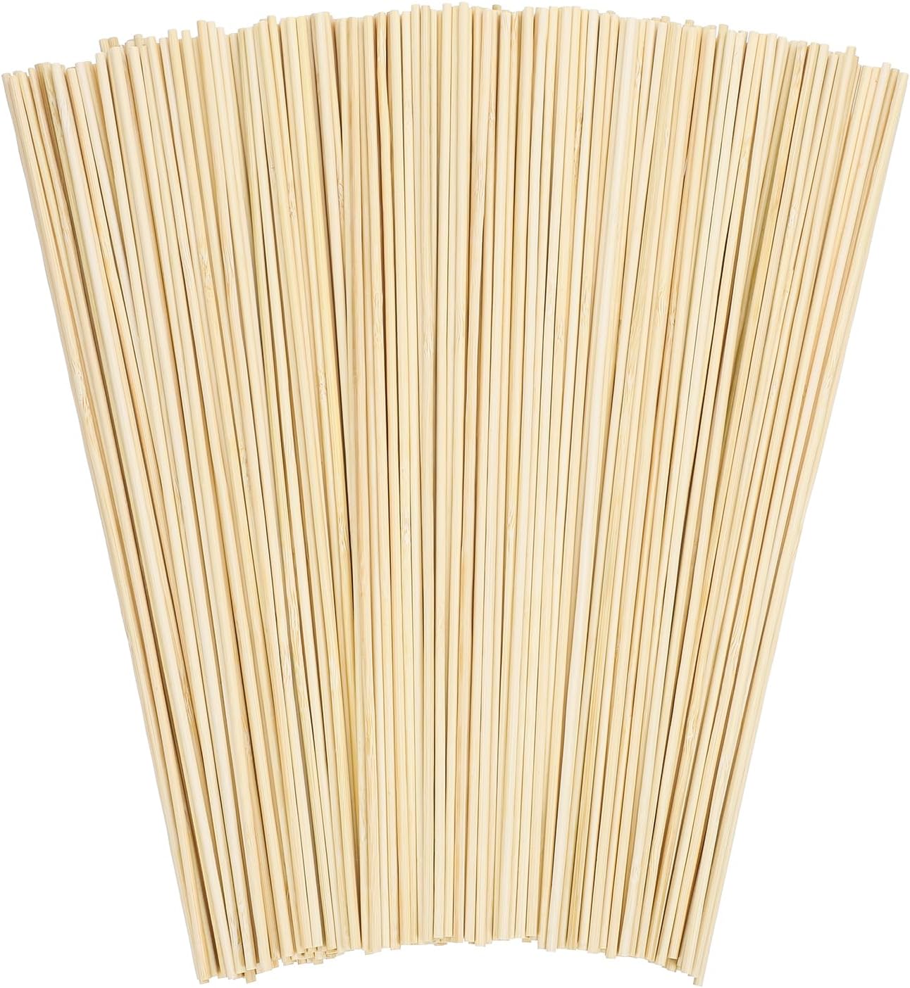150 Pcs Wooden Dowel Rods - 1/8 x 12 Inch Wooden Sticks for Crafts Unfinished Cake Dowels Sticks for Flower Bouquet and DIYers