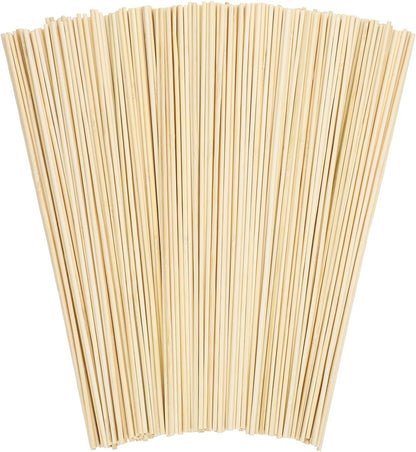 150 Pcs Wooden Dowel Rods - 1/8 x 12 Inch Wooden Sticks for Crafts Unfinished Cake Dowels Sticks for Flower Bouquet and DIYers