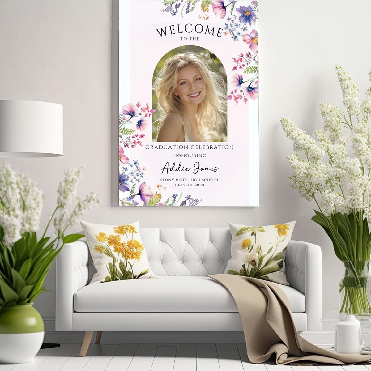 Graduation Party Welcome Sign, Photo Graduation Poster, Graduation Decorations, Grad Party Sign, Grad Welcome Sign, Graduation gift for best friend, Graduation gift for daughter, sister, brother - 1