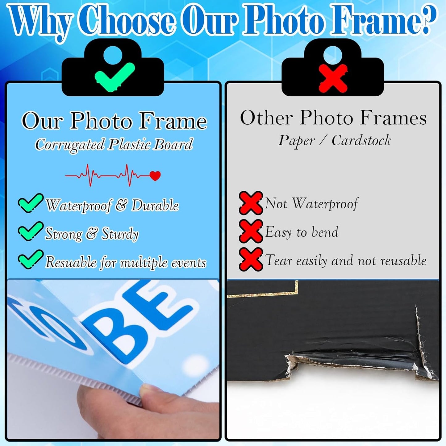 Nurse Photo Booth Props Graduation Decorations, Proud to Be A Nurse Large Selfie Photo Frame Cutout Nurses Week Lawn Decor Grad Party Supplies Blue
