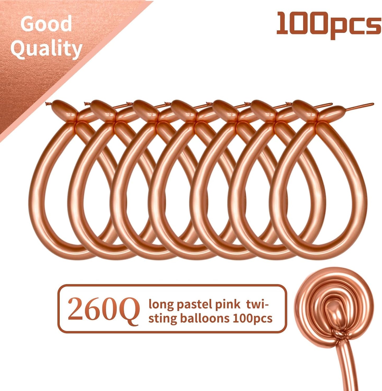 260 Clear Long Balloons for Animals, Thickening Skinny Latex Twisting for Arch Modeling Magic Clown Birthday Wedding Party Decorations 100pcs