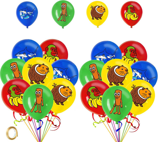 TJLMCORP Italian Brainrot Party Game, Pin the Tail Party Game Set With 24 Stickers and and 2 Blindfolds, Tralalero Themed Birthday Party Supplies, Brain Rot Party Decorations（Tung Tung Tung Sahur）