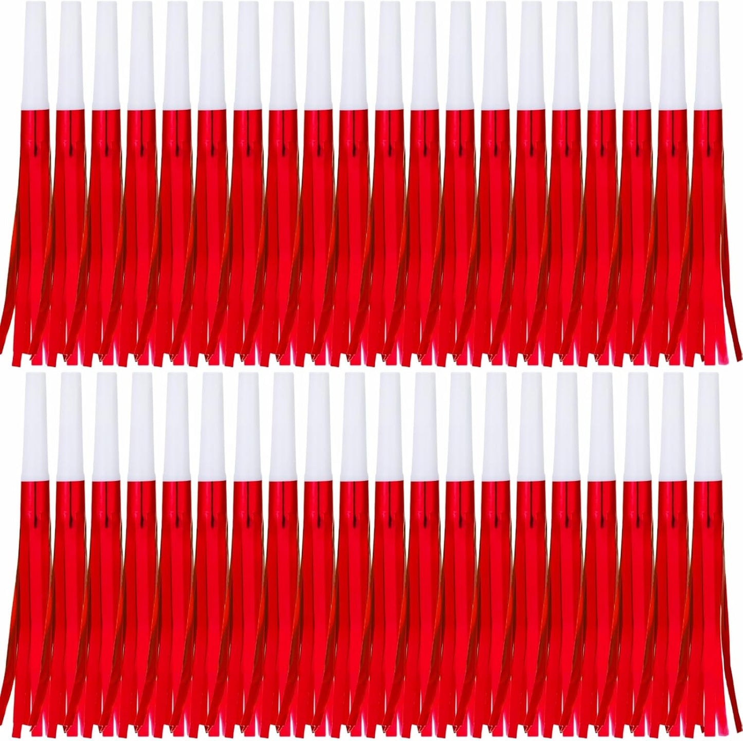 30 Pcs Gold Noise Makers, Metallic Fringed Noise Makers for New Year Party Favor Supplies, Multicolour