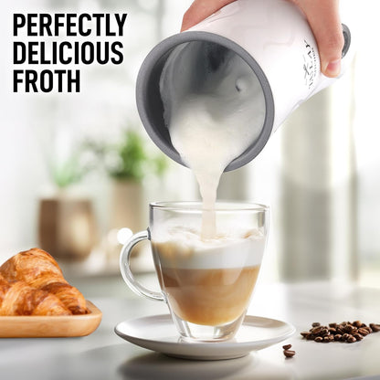 Zulay Kitchen Powerful Milk Frother AA Batteries Included – Ultra Fast Handheld Drink Mixer with Stainless Steel Whisk Stirrer for Coffee, Protein, Matcha & More, Frother Wand Electric Frothmate Black - Colors E