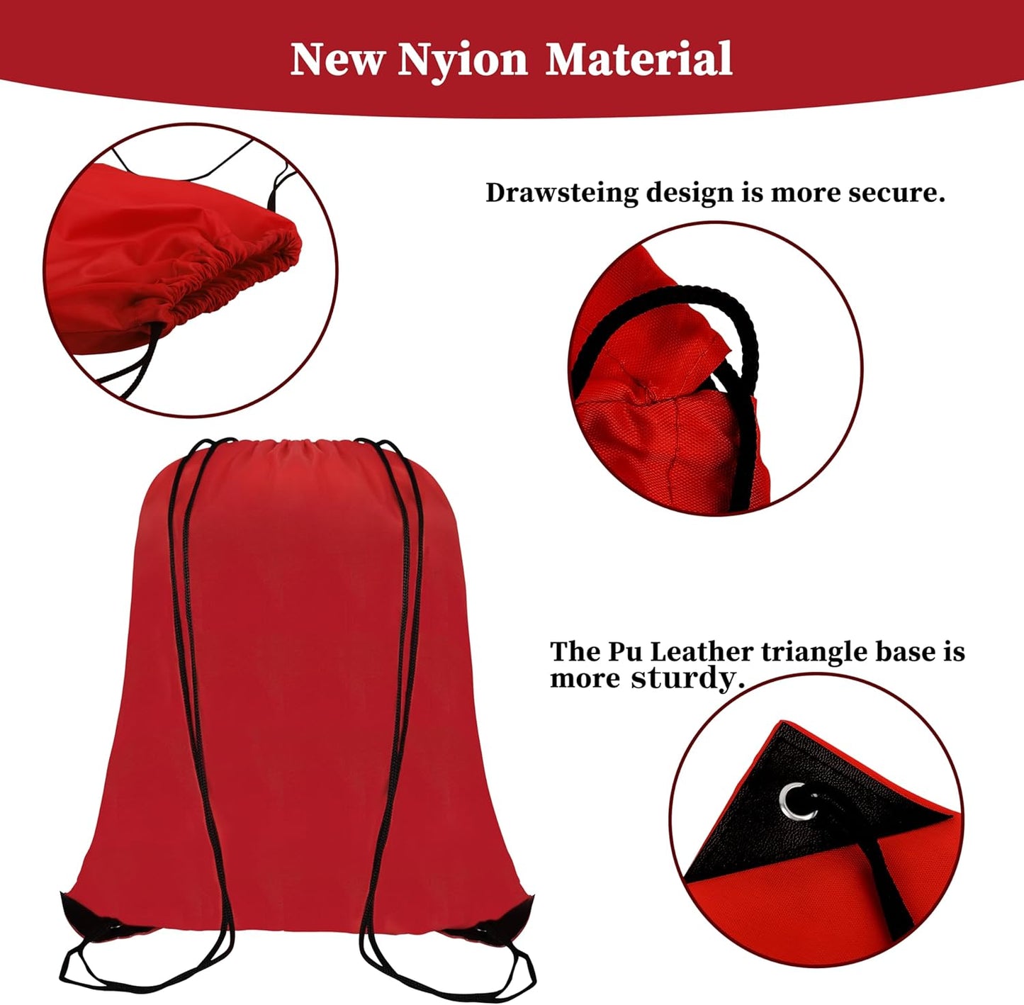 20 Colors Drawstring Backpack Bags Sack Pack Cinch Tote Sport Storage Polyester Bag for Gym Traveling