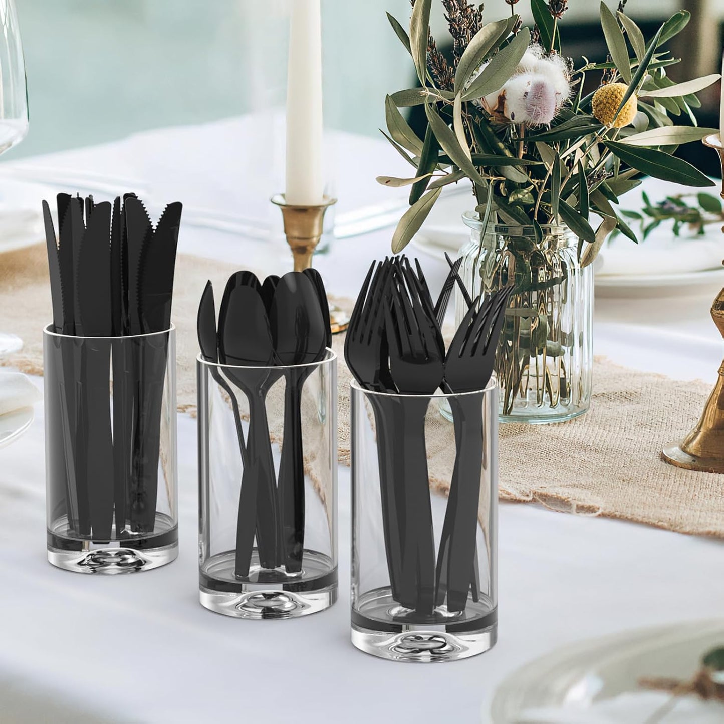 Dealusy 360 Count Extra Heavy Duty Clear Plastic Forks Disposable, BPA-Free, Heat Resistant, Solid and Durable Disposable Forks Bulk, Premium Plastic Forks heavy duty for Party Supply