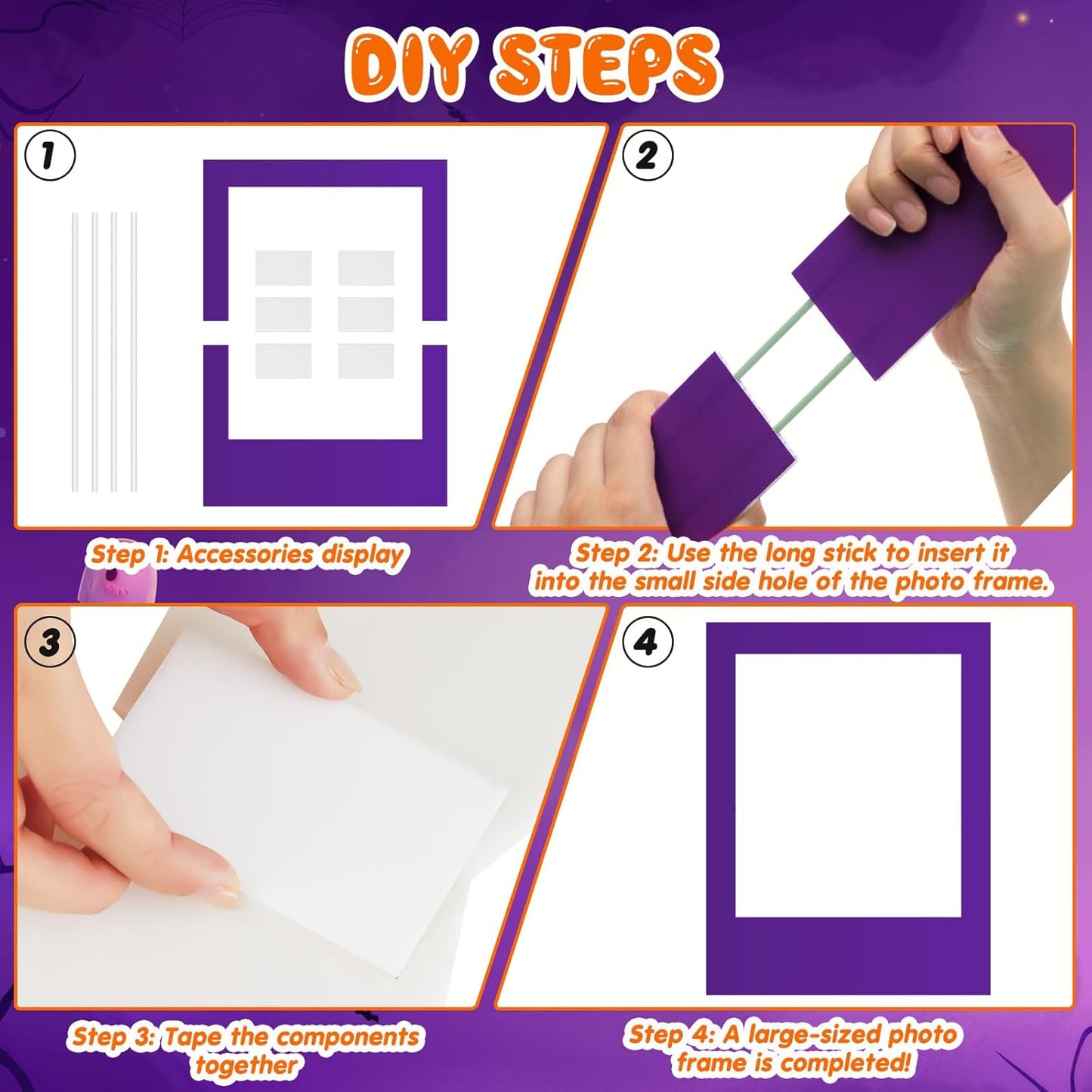 Beeveer 32 x 24 Inch Photo Booth Selfie Frame Prop Booth for Birthday Event Parties Large Blank DIY Cutout Props for Funny Decoration Christmas, Holiday Supplies