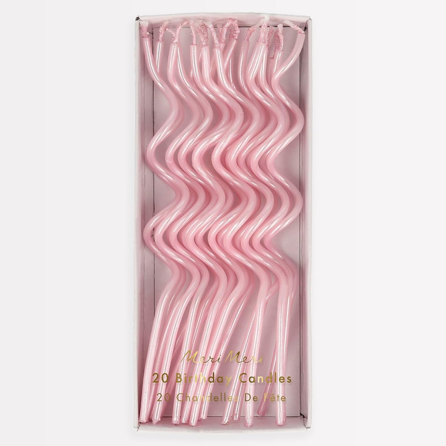 Meri Meri Swirly Tall Cake Candles (Pack of 20), 5" Tall Unscented Candles