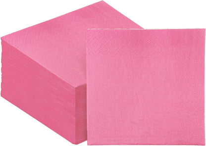 24 colors Cocktail Napkins 5 * 5inch disposable Beverage Napkin paper for Cocktail, Wedding, Dinner，Brithday Party Dessert Wine Paper Napkins（ 120 Count）
