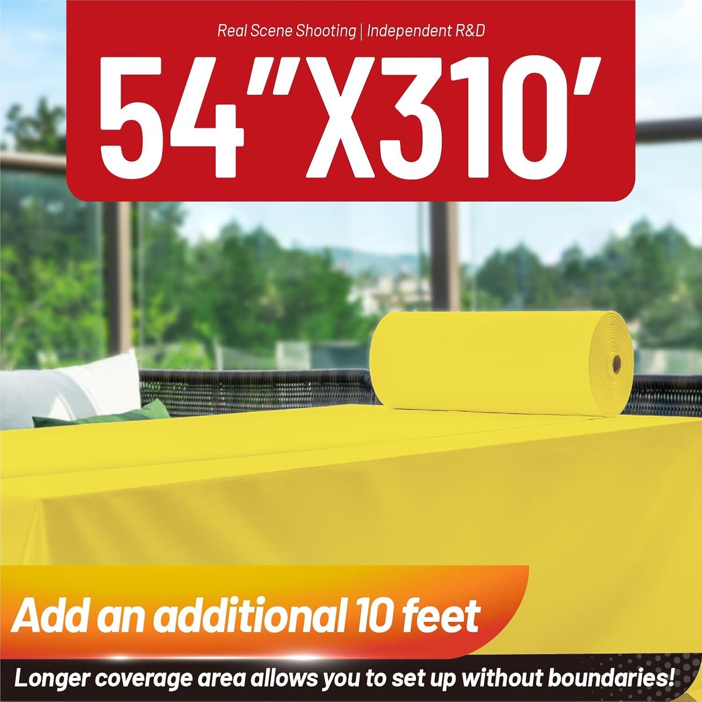 Plastic Table Cloth, 310 Ft X 54 in Disposable Tablecloth White Plastic Tablecloth with Any Cut Sliding Cutters Premium Table Cover Roll for Picnics, Parties, Birthdays, Weddings