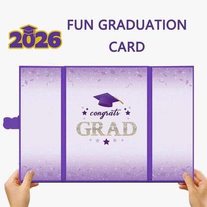 Vlipoeasn 2026 Graduation Guest Book Alternative, Black Gold Class of 2026 Graduation Party Decorations, Graduation Signature Book for 2026 College High School, Unique Graduation Gifts for Friends