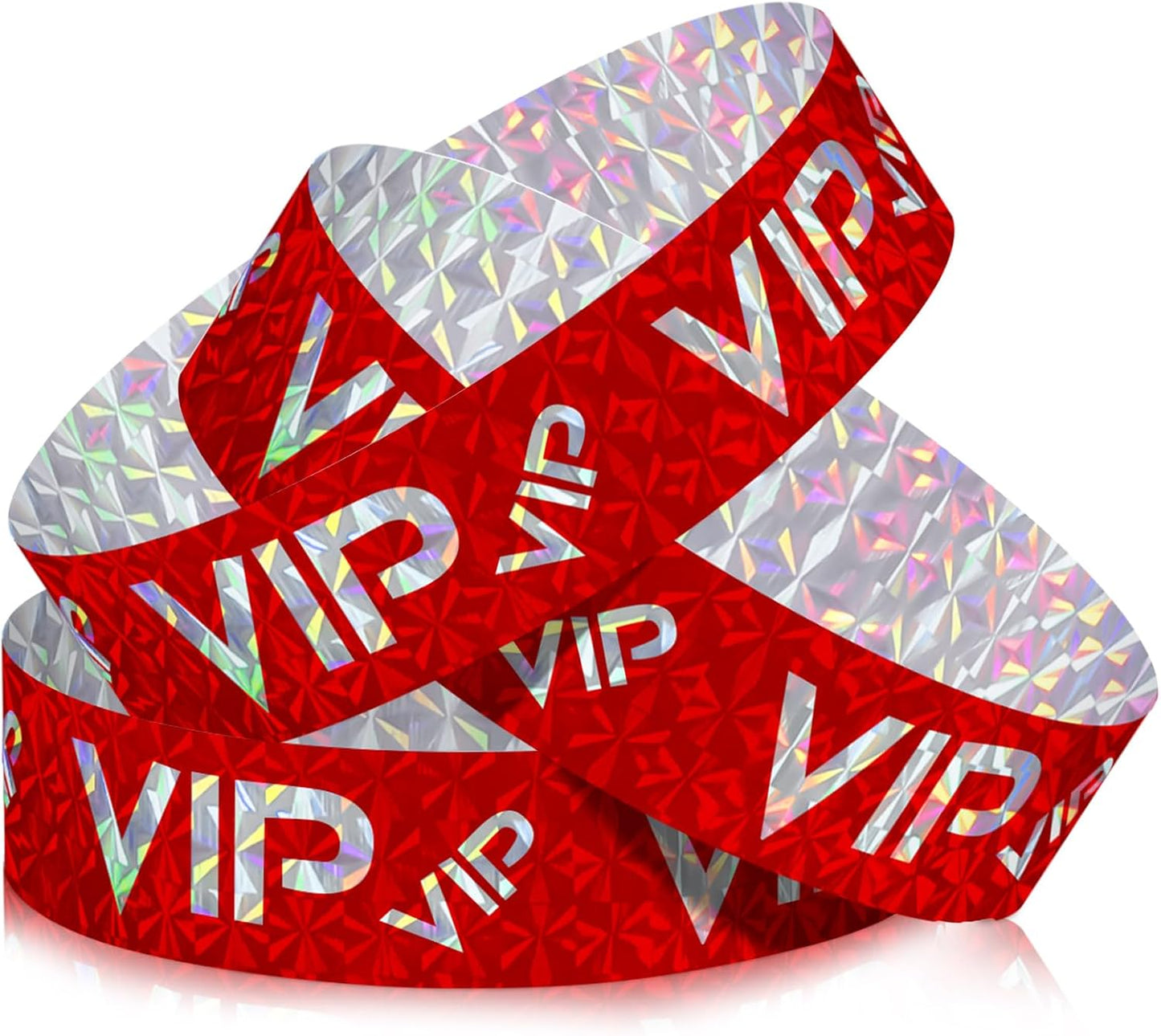 Teling 500 Pack VIP Plastic Wristbands Bracelets Party for Events VIP Custom Wristbands Plastic Bracelets Tear proof Waterproof Wrist Bands Arm Bands for Events Concerts