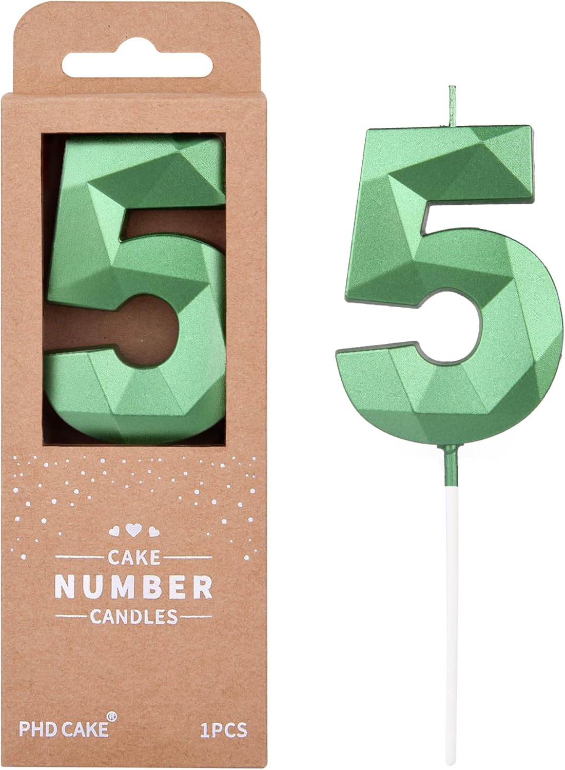PHD CAKE 2.76 Inch Crystal Black 9 Number Birthday Candles, Black Number Candles, Cake Number Candles, Party Celebration