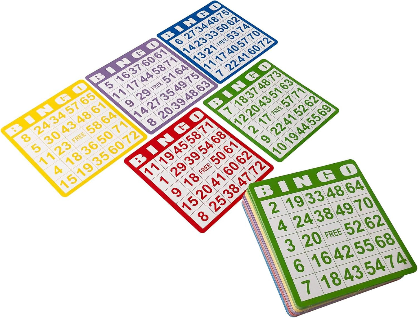 Yuanhe 50 Bingo Game Cards - Bingo Set Kids Party Paper Card Games School Classroom Family Gathering Activity Casino Trip
