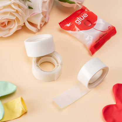 Hoewina 1000pcs Clear Glue Point Dots Glue Tape for Balloon Removable Adhesive Double Sided Dots Stickers for Craft Decoration Wedding