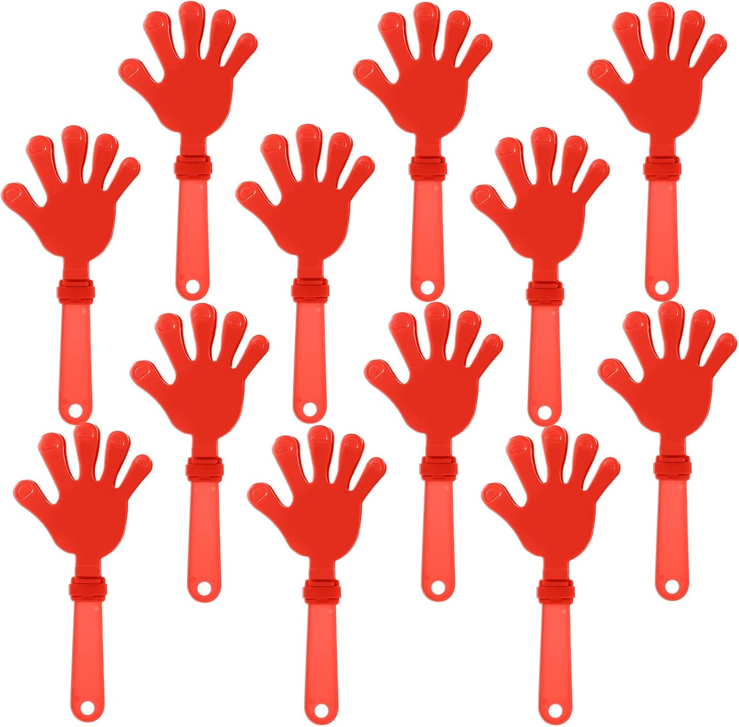 12 Pieces Black Hand Clappers 7.5 Inch Clappers Noisemakers Noise Makers Party Favors Plastic Party Clapper for Sporting Events Cheers Ball Dance Basketball Football Noisemakers（Black）
