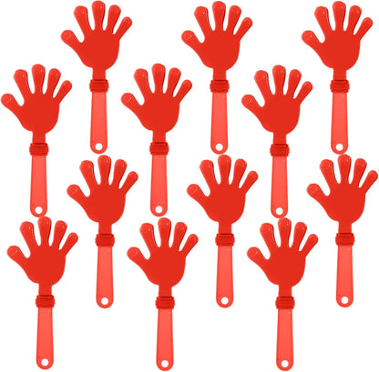 12 Pieces Black Hand Clappers 7.5 Inch Clappers Noisemakers Noise Makers Party Favors Plastic Party Clapper for Sporting Events Cheers Ball Dance Basketball Football Noisemakers（Black）