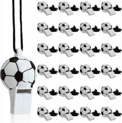 24 or 40 Pcs Baseball Football Soccer Sport Whistles Stadium Sporting Party Favor Noisemakers with Lanyard for Events Team Noise Whistles Loud Sound Party Acc