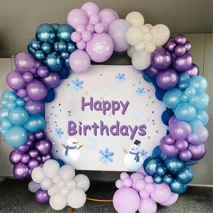Blue Silver Balloons Set, 12 Inch Blue and Silver Balloons Dark Navy and Confetti Party Latex Balloon, Macaron Metallic Baby Blue Mixed Balloon for Birthday Graduation Baby Shower Wedding Retirement