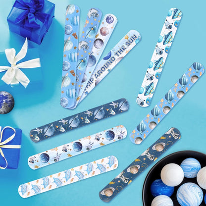 Serencatcher 48pcs Slap Bracelets Party Favors for Birthday Baby Shower Party Supplies Gifts