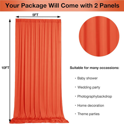 10ftx10ft Black Backdrop Curtains for Weddings Parties, Wrinkle Free 2 Panels Silky Polyester Photo Backdrop Drapes Back Drop Cloth Drapery for Birthday Mother'sDay Photography Background