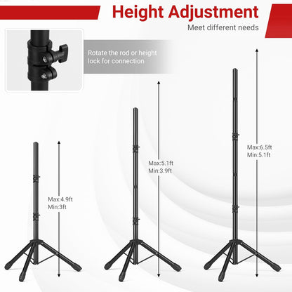 Backdrop Stand, Adjustable 10x7.5 FT Background Stand Backdrop for Parties, Photo Video Studio, Portable Photography Backdrop Stand with Carrying Bag, 6 Backdrop Clamps, and 2 Stand Bags