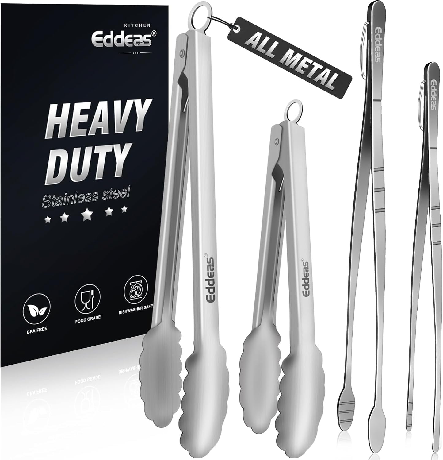EDDEAS 12 PCS Small Serving Tongs, 4.3" Mini Gold Tongs, Gold Kitchen Tongs for Serving Food, Coffee Bar, Tea Party, Desserts Party and Ice Bucket