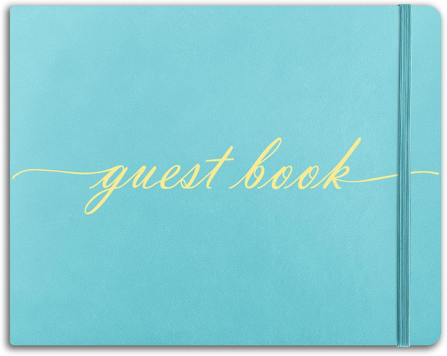 Elegant Wedding Guest Book - Perfect for Wedding Receptions, Baby Showers, Birthdays and Special Events - 7" x 9" Sign in Book - 120 Lined Pages - Leather Hardcover - Pink