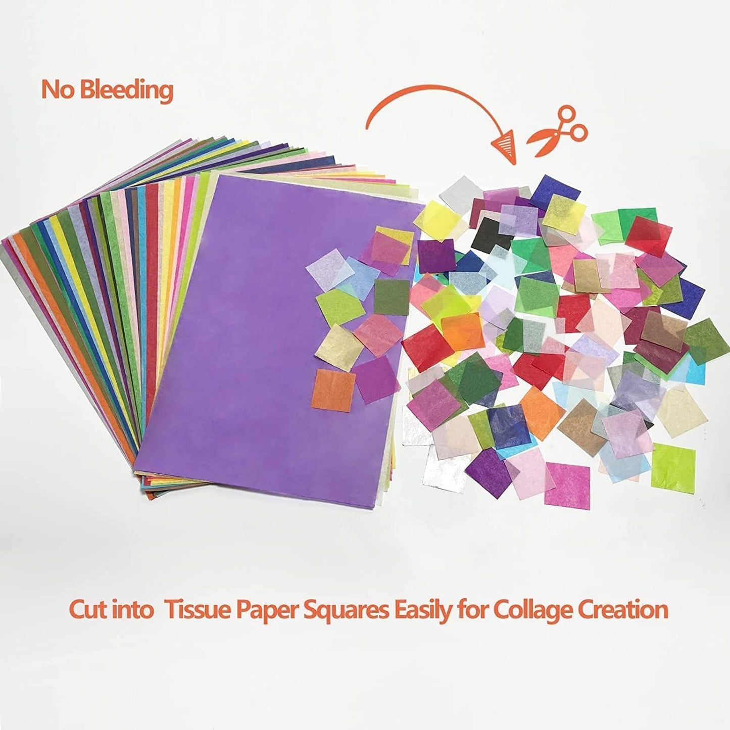 Simetufy 240 Sheets Multicolor Tissue Paper for Gift Bags, 11.5in x 8in Rainbow Art Tissue for Crafts, Festivals, DIY Pom Pom