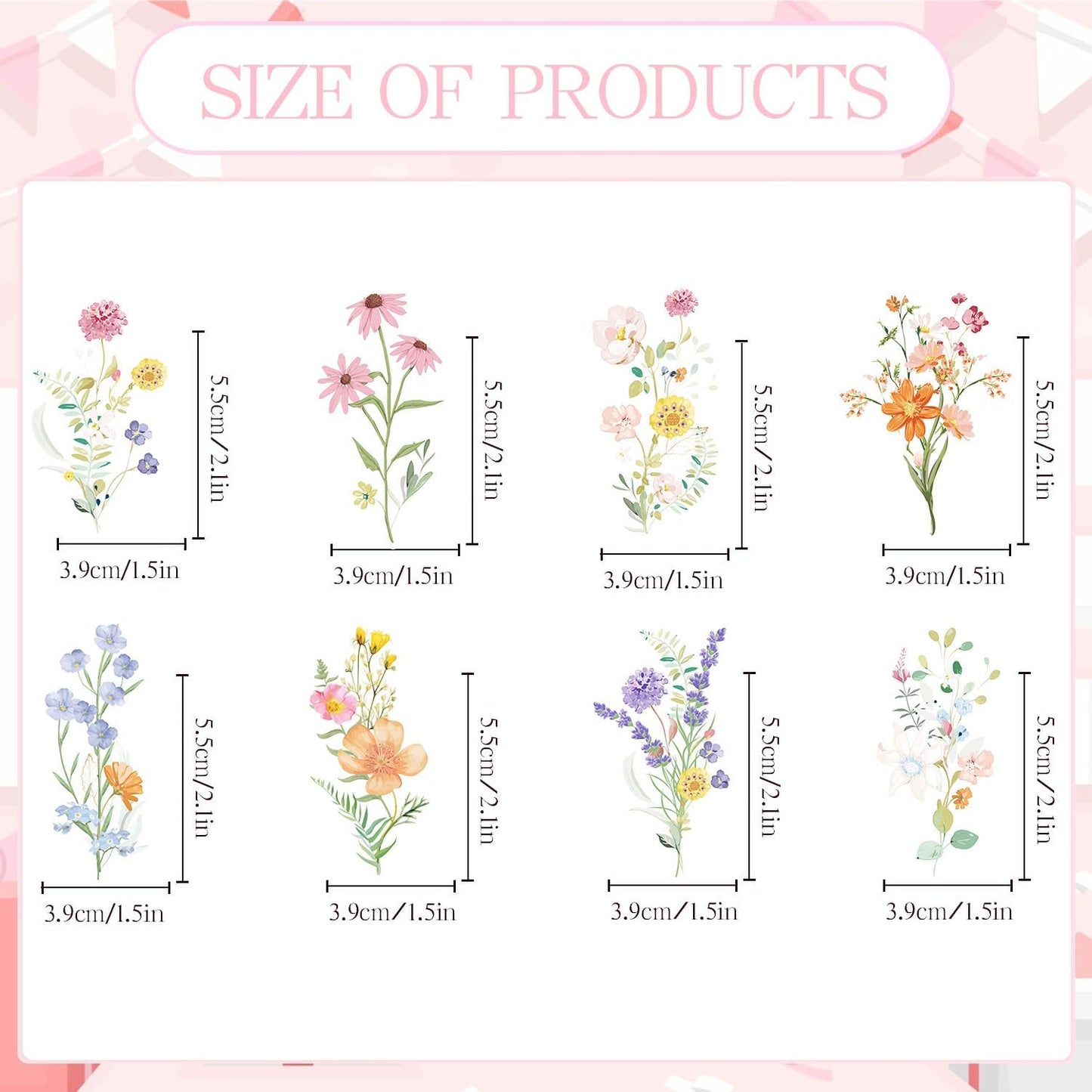 Rngmsi Flower Birthday Cupcake Toppers Decorations, 40PCS Wildflower Baby in Bloom Baby Shower Cake Decorations for Girls Women, Garden Floral Fairy Party Decor