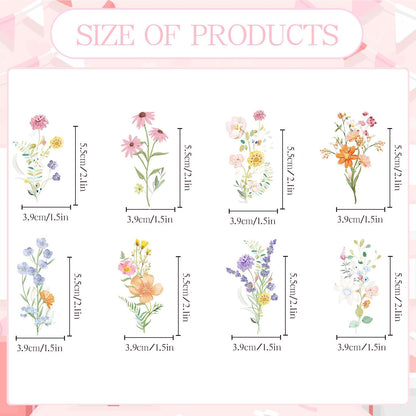 Rngmsi Flower Birthday Cupcake Toppers Decorations, 40PCS Wildflower Baby in Bloom Baby Shower Cake Decorations for Girls Women, Garden Floral Fairy Party Decor