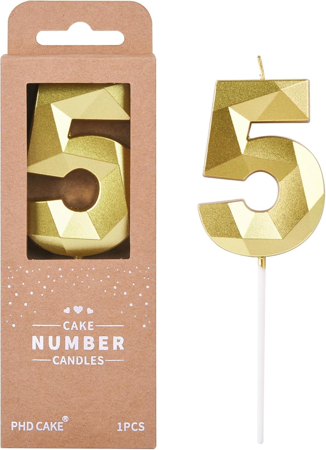 PHD CAKE 2.76 Inch Crystal Black 9 Number Birthday Candles, Black Number Candles, Cake Number Candles, Party Celebration