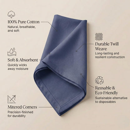 ACCENTHOME Natural Cotton Linen Napkin Set of 12 18x18 inch Dinner Napkins - Washable Soft Premium Hotel Quality Reusable Hemmed Edges Napkins Perfect Table Linens for Family Dinners, Weddings