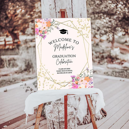 Graduation Party Welcome Sign, Photo Graduation Poster, Graduation Decorations, Grad Party Sign, Grad Welcome Sign, Graduation gift for best friend, Graduation gift for daughter, sister, brother - 1