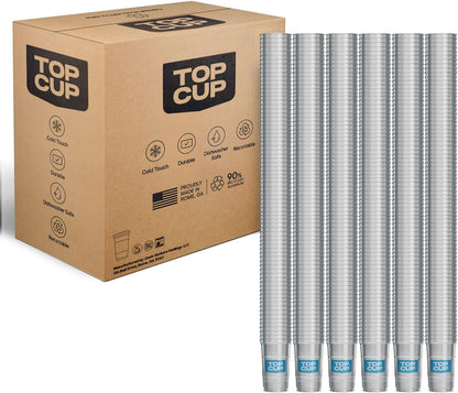 Top Cup – 16 Ounce, 30 Count, Reusable Aluminum Party Cups | Cold-Holding, Recyclable, Made in USA