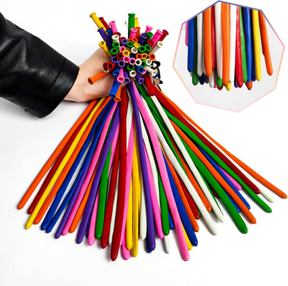 260 Balloons Clear, Thickening Long Balloons for Tying Arch, Twisting Latex Animals Magic Modeling Skinny Birthday Balloon for Kid‘s Party Wedding Decoartion Supply 100pcs